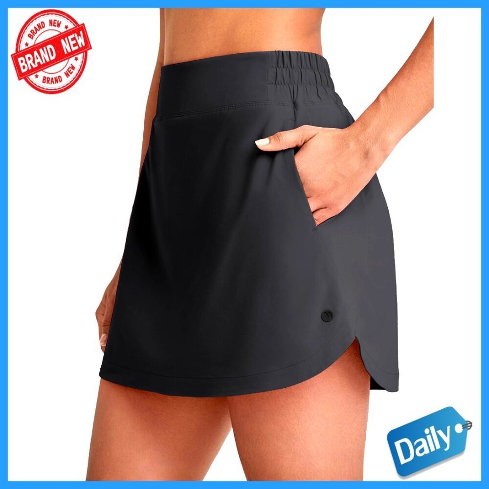 High Waisted Athletic Skort with 4 Pockets for Golf Tennis Workout